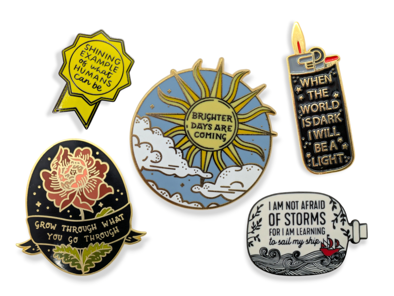 Mental Health Pin Badge Ideas for Feel-Good Merch